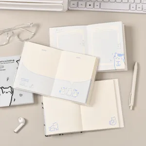 A6 schattige kat planner notitieboek esthetisch dagboek kantoorbehoeften set met diverse pagina's