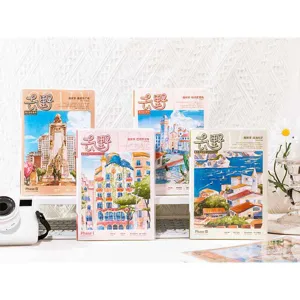 Student Lined Notebook Scenic Travel Cover Creative Journal Office School Supplies