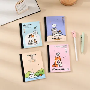 A6 Simpatico Gatto Coniglio Cartoon Kawaii Taccuino Rilegatura Wireless Diario Studente Scuola Ufficio Cancelleria Regalo