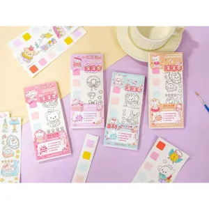 Children Gouache Graffiti Coloring Book Watercolor Painting Book Educational Drawing Book And Stickers For Kids