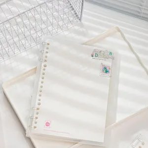 Cuaderno de anillas A5 minimalista con tapa de PP esmerilado y tema de dinosaurios