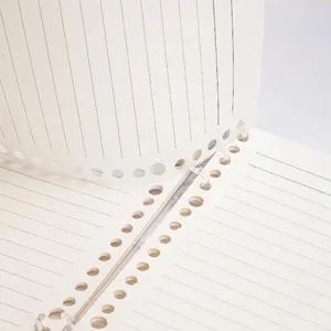 Papel para cuaderno de hojas sueltas A5 con anillos transparentes para estudiantes