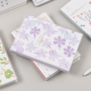Cuaderno estético con cubierta de PVC floral diario impermeable para estudiantes papelería planificador