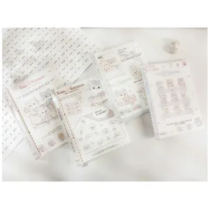 Cute cat theme B5 loose leaf refillable notebook diary journal cute student stationery
