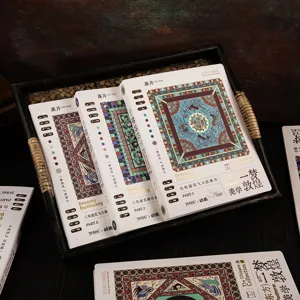 Detailed view of the Chinese Dunhuang aesthetic loose-leaf notebook with traditional patterns.
