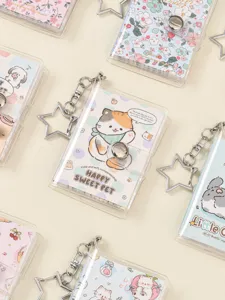 Mini cute cartoon photo album keychain notebook portable pocket diary sweet stationery gift