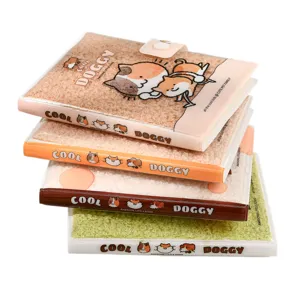 Quaderno in peluche soffice carino diario scolastico copertina morbida con design di cane