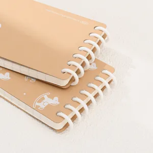Carnet de notes à spirale en papier kraft avec pages lignées bloc-notes de poche portable