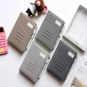 Set quaderno in tessuto con porta penna, 4 colori diario multifunzione per regalo ufficio.