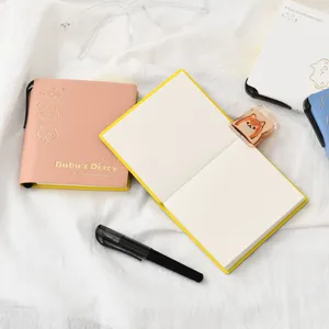 Cuaderno de bolsillo bonito para estudiantes bloc de notas con bolígrafo y marcapáginas.