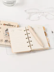 Quaderno ad anelli trasparente M5 carino con penna cancelleria estetica per studenti planner