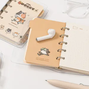 Agenda taccuino ad anelli M5 carina estetica per studenti con illustrazioni di gatti e cani