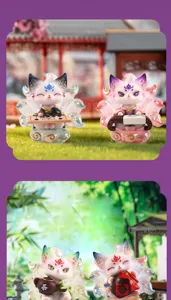 Simpatiche figurine di fata volpe kitsune in resina stile cinese antico blind box
