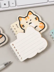 Schattig katten spirale notitieboekje mini zak memoblok voor studenten cartoon ontwerp