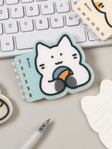 Schattig katvormig spiraalnotitieboekje zakformaat mini memo blok kawaii schrijfwaren