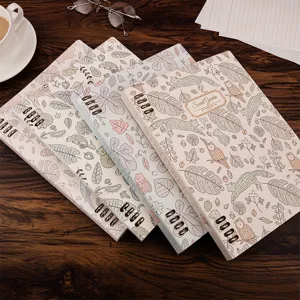 B5 Loose Leaf Notebook Refillable Lined Journal Retro Artistic Design Student Writing Notebook Office School Supplies