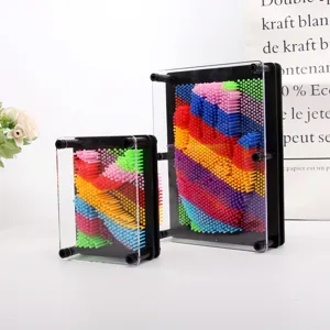 Juguetes artísticos 3D de alfileres de colores en dos tamaños para decoración