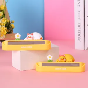 Creative cartoon duck temporary car parking number plate ornament with cute sleeping duck figure