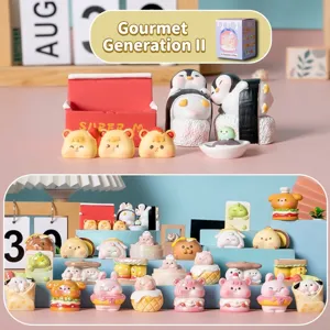 Lindas mini figuras de dibujos animados temáticas de comida
