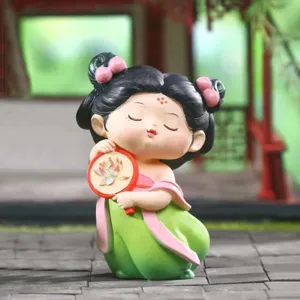Chinese Vintage Palace Style Tang Palace Night Dream Resin Figurines Miniature Desktop Court Lady Statues For Home Decor Ornament Gift
