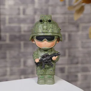 Detailansicht der kreativen Spezialeinheit Soldatenfigur aus Harz als Geschenkidee