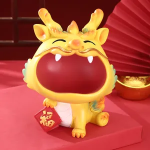 Chinese Zodiac Dragon key storage bowl ornament for entryway and festive home decoration gift
