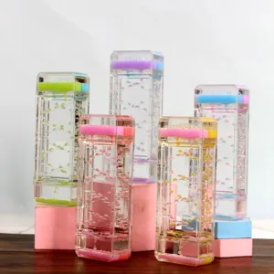 Reloj de aceite creativo movimiento líquido adorno de escritorio con colores vivos