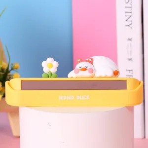 Creative yellow cartoon duck car temporary parking card phone number plate ornament detail