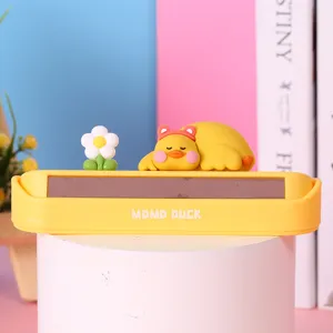 Creative yellow cartoon duck temporary car parking phone number card plate ornament
