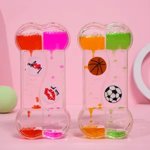 Jouet minuteur sensoriel à mouvement liquide coloré pour la décoration de bureau et le stress