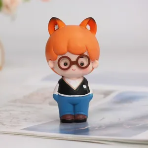 Cute boy figurine with fox ears and glasses detail for creative blind box collection