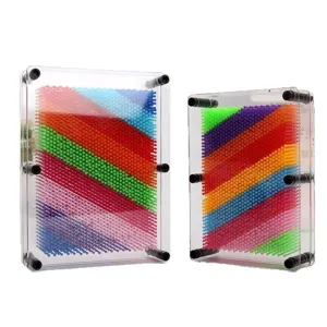 Giocattolo 3D pin art arcobaleno con spilli colorati per impronte di mani creative