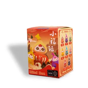 Vista dettagliata della confezione blind box Little Fulu con l'intera collezione.