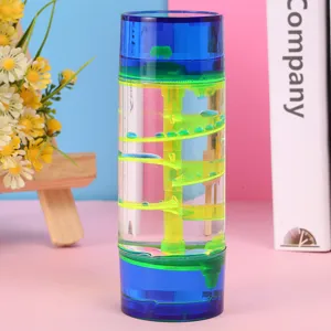 Clessidra a liquido colorata con ruota a spirale per scrivania e antistress.