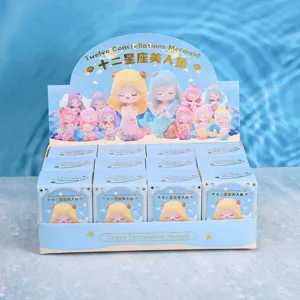 Leuke twaalf sterrenbeelden zeemeermin blind box collectie met hars beeldjes decoratie.
