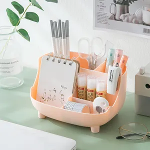 Multi Grid Plastic Bureau Organizer Grote Capaciteit Penhouder Desktop Briefpapier Opbergdoos Voor School Kantoor Thuis Studenten