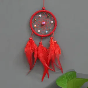 Indianischer Stil Kunststoff Traumfänger Handgefertigt Federquaste Wandbehang Kreative Wohnkultur Auto Anhänger Ornamente Geschenk Für Schlafzimmer Wohnzimmer