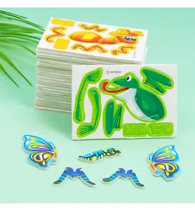 Detaillierte Nahaufnahme von 3D-Insektenpuzzle-Teilen für Kinder-DIY und Lernspielzeug.
