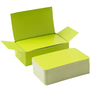 Premium lime green blank cards with matching storage box for DIY graffiti and word study