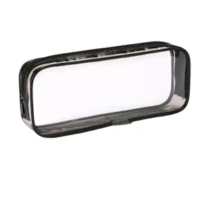 Clear pencil pouch transparent large capacity minimalist student stationery storage bag
