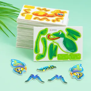 Fogli di puzzle 3D a tema insetti per il montaggio fai-da-te e l'educazione precoce dei bambini