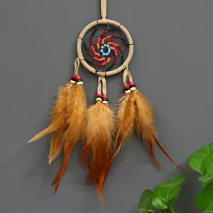 Handgemachter böhmischer Feder Traumfänger Wandbehang Auto Dekoration Zimmer Geschenk