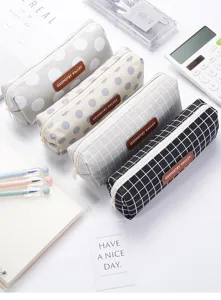 Koreaanse stijl canvas etui grote capaciteit schattige minimalistische briefpapier tas