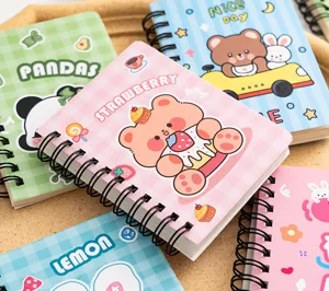 Carnet à spirale dessin animé mignon bloc-notes de poche papeterie esthétique pour étudiants