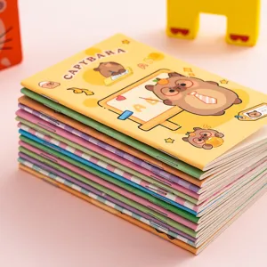 Cute Cartoon Animal Pocket Notebook Mini Lined Diary Journal Capybara Panda Notebook Small Portable Memo Notepad For Students Office Writing Stationery