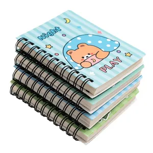 Cahier à spirale mignon dessin animé format poche portable étudiant mini carnet design joli