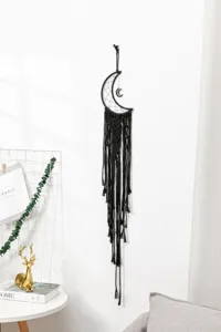 Handcrafted black moon dream catcher Nordic wall hanging tapestry for bedroom home decor