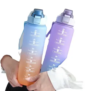 Bouteille d'eau degradee grande capacite avec indicateur de temps citations de motivation sport fitness
