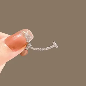 Mini smile diamond brooch exquisite silver tone lapel pin anti glare clothing accessory detail