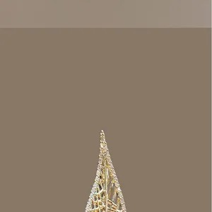 Close-up detail view of elegant gold crystal leaf brooch accessory, exquisite craftsmanship.